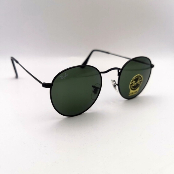 LIKE NEW RayBan Round Metal RB3447 Black Ray ban Sunglasses - Picture 4 of 13